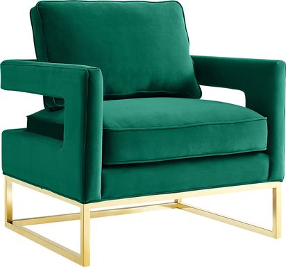 Belldid II Green Accent Chair
