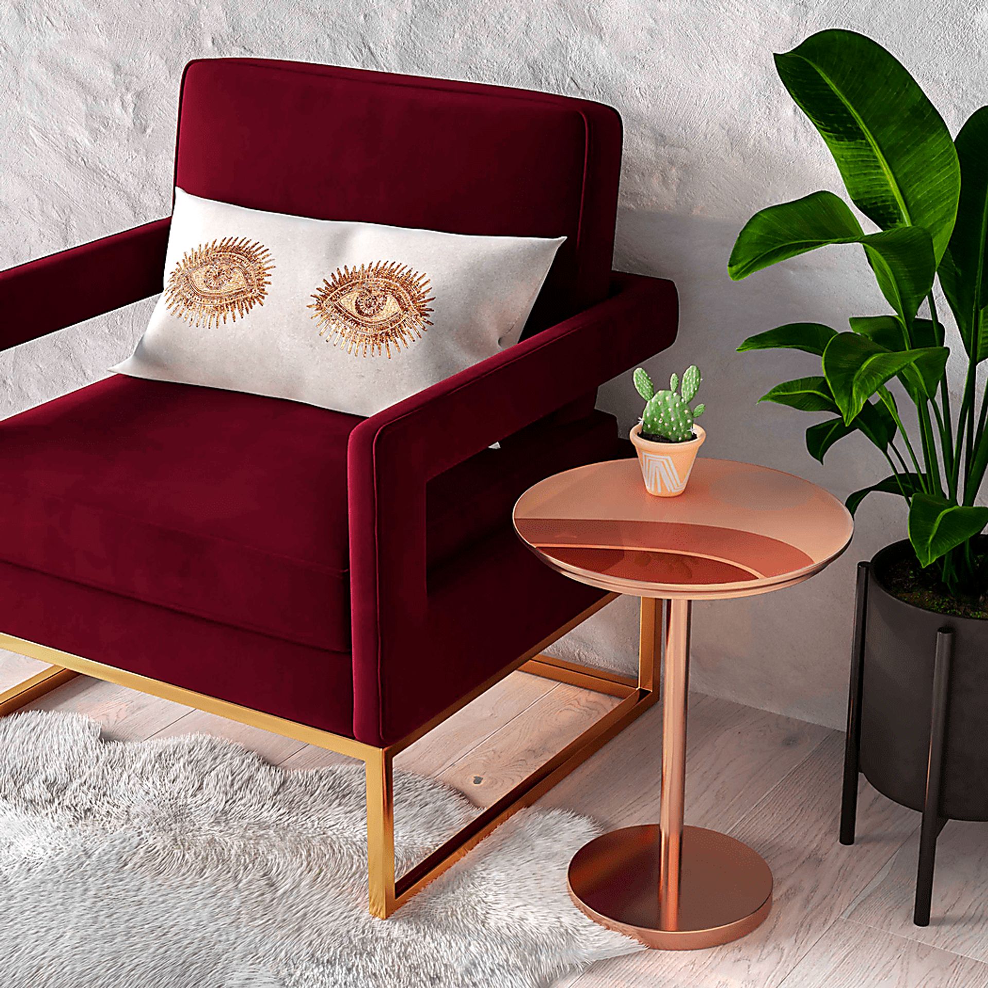 Belldid II Maroon Accent Chair - Image 6