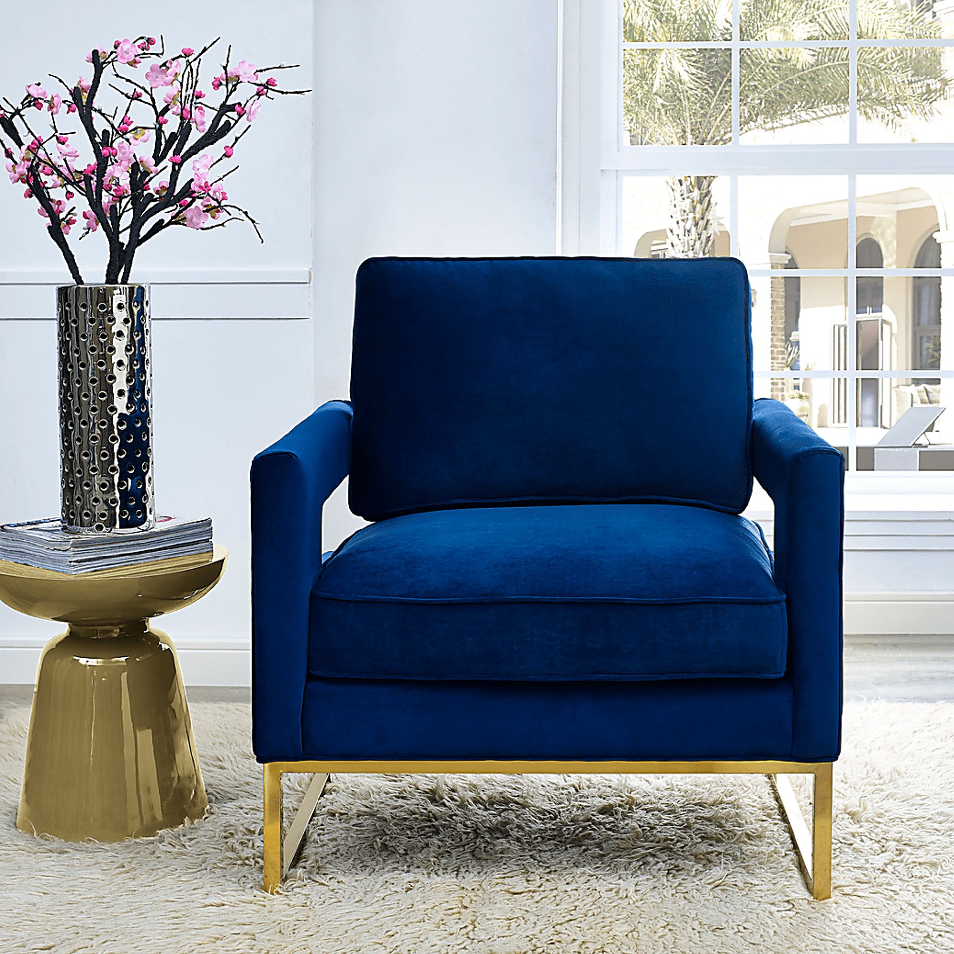 Belldid II Navy Accent Chair - Image 5