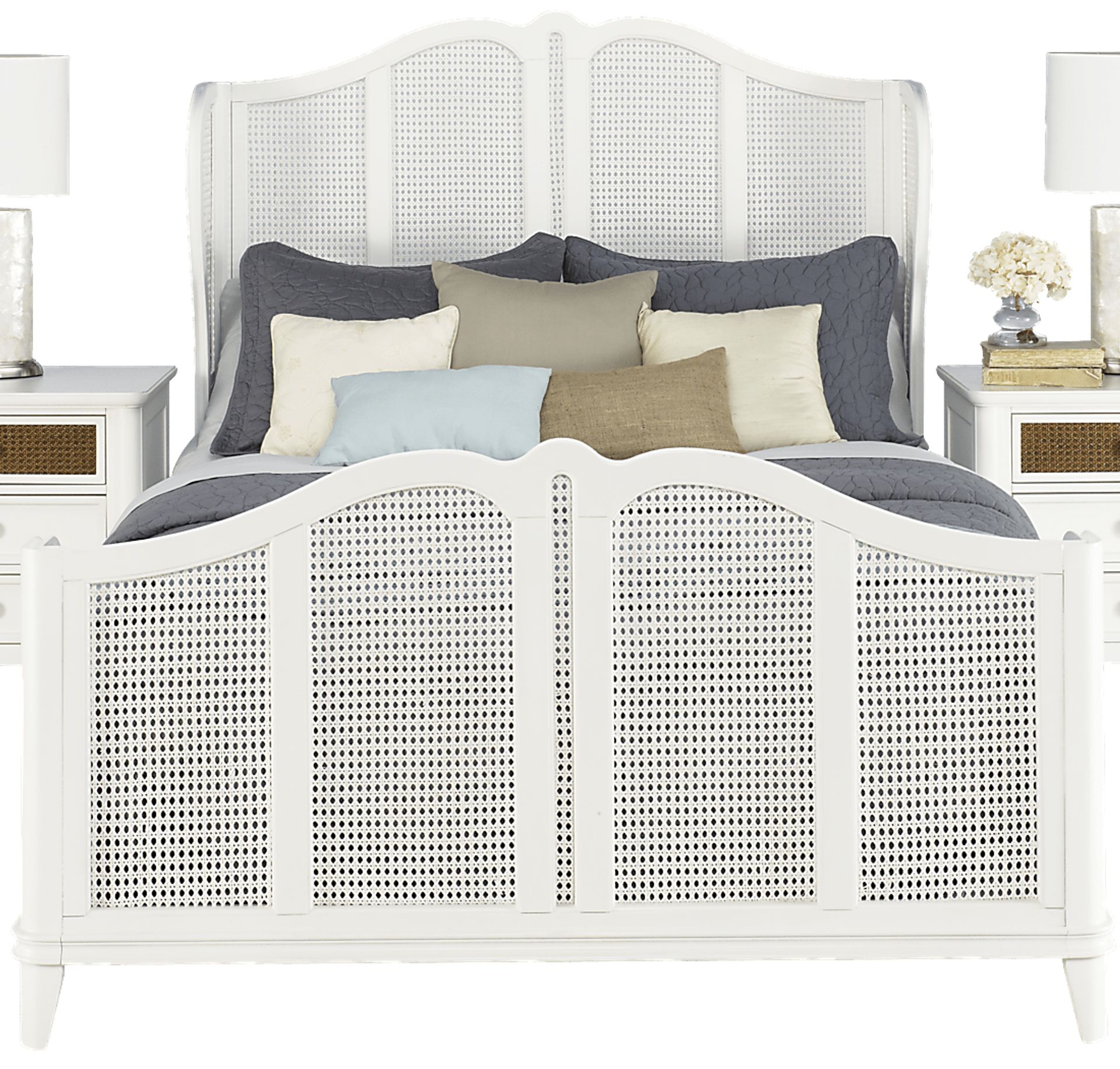 Belle Harbor 3 Pc Queen Curved Panel Bed - Image 1