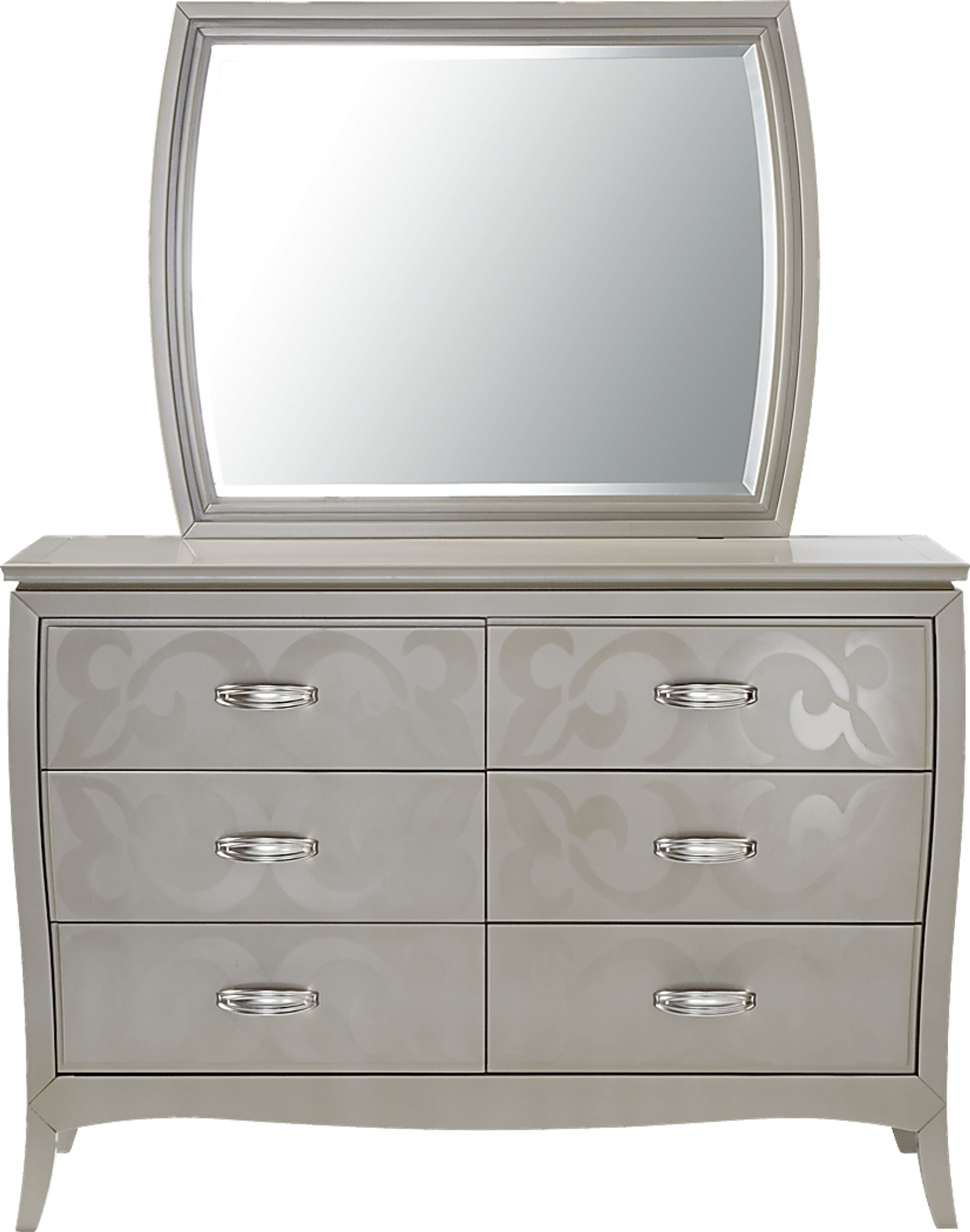 Belle Noir Champagne Dresser & Mirror Set - Image 1