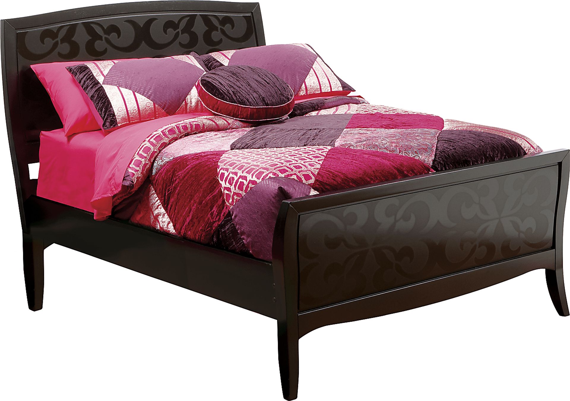 Belle Noir Dark Merlot 3 Pc Full Bed - Image 1