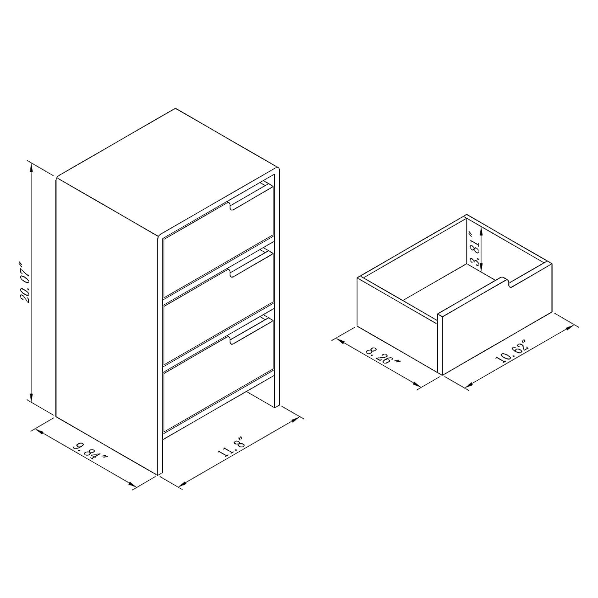 Belleau Brown 3 Drawer Accent Cabinet - Image 10