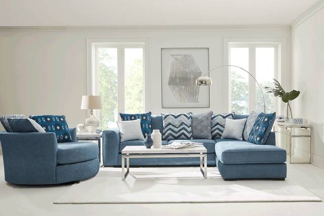 Bellehurst Blue 2 Pc Sectional - Thumbnail - Image 2