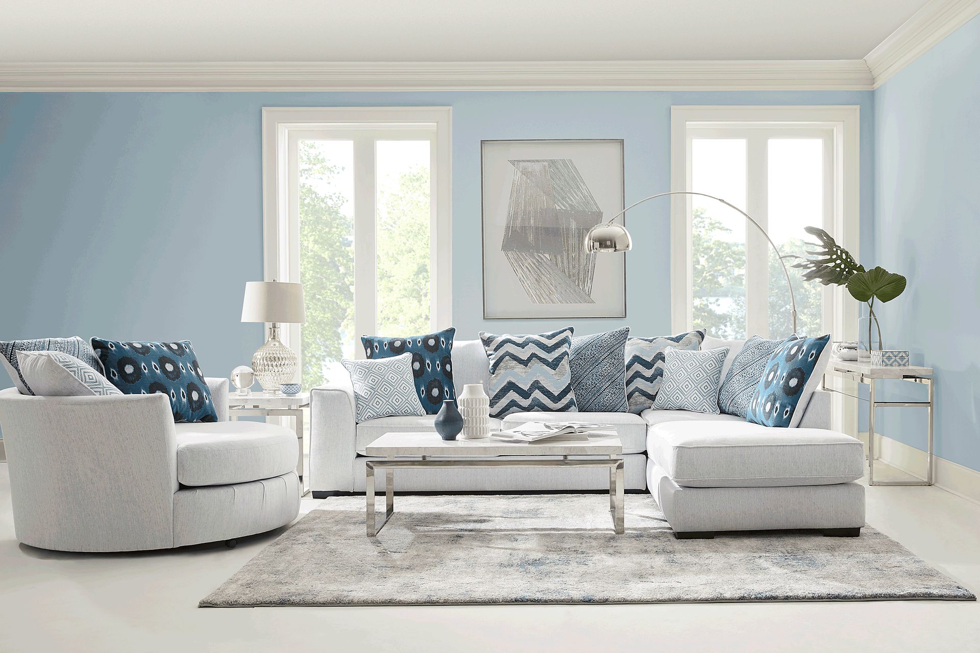 Bellehurst Off-White 2 Pc Sectional - Image 2