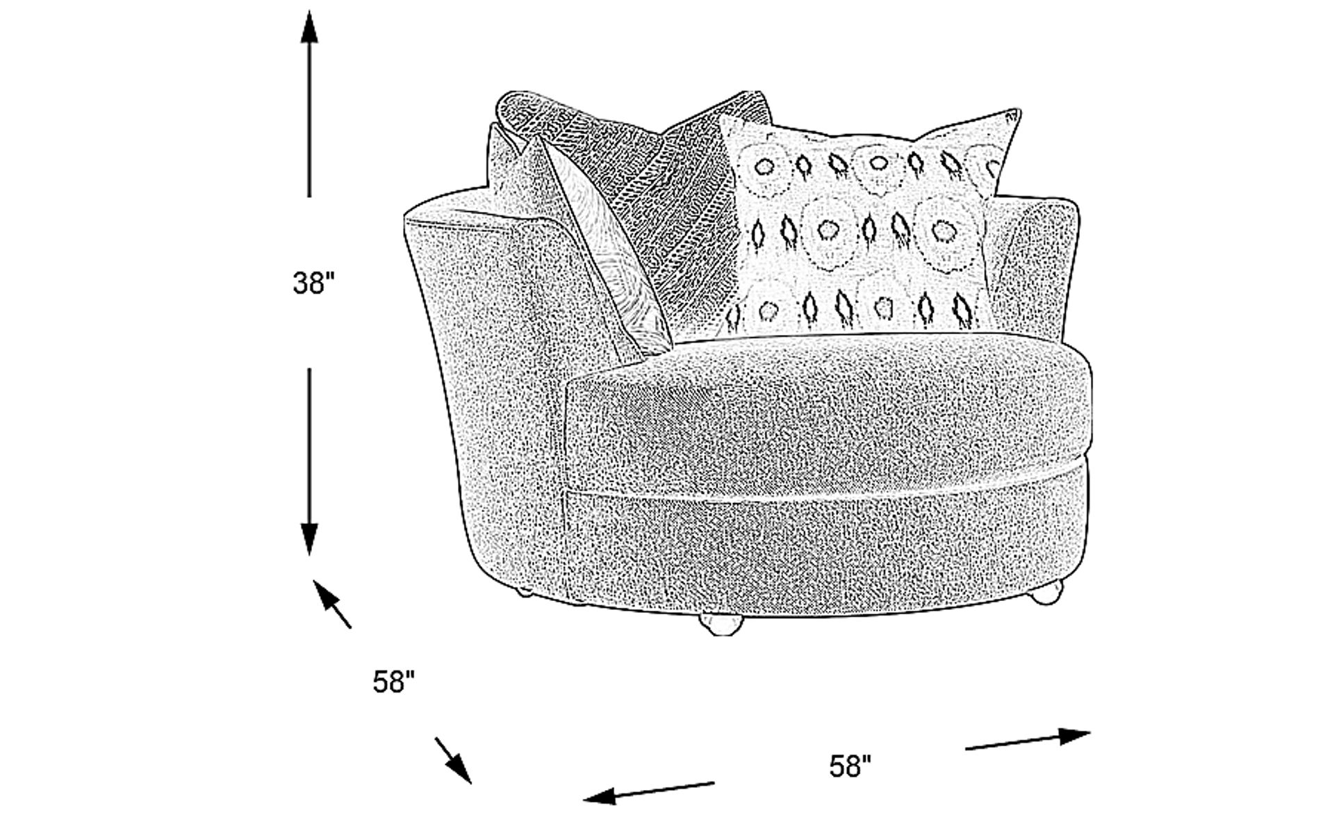 Dimension Image. Please refer to the Dimension Tab on this page for dimension details.