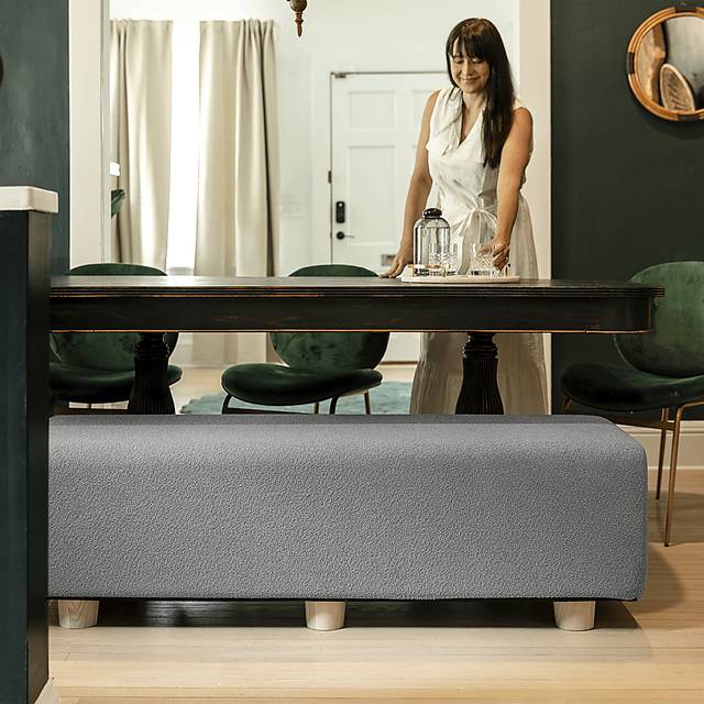 Bellemere Dark Gray Queen Bed Bench - Thumbnail - Image 4