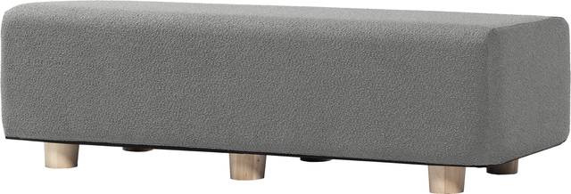 Bellemere Dark Gray Queen Bed Bench - Thumbnail - Image 1