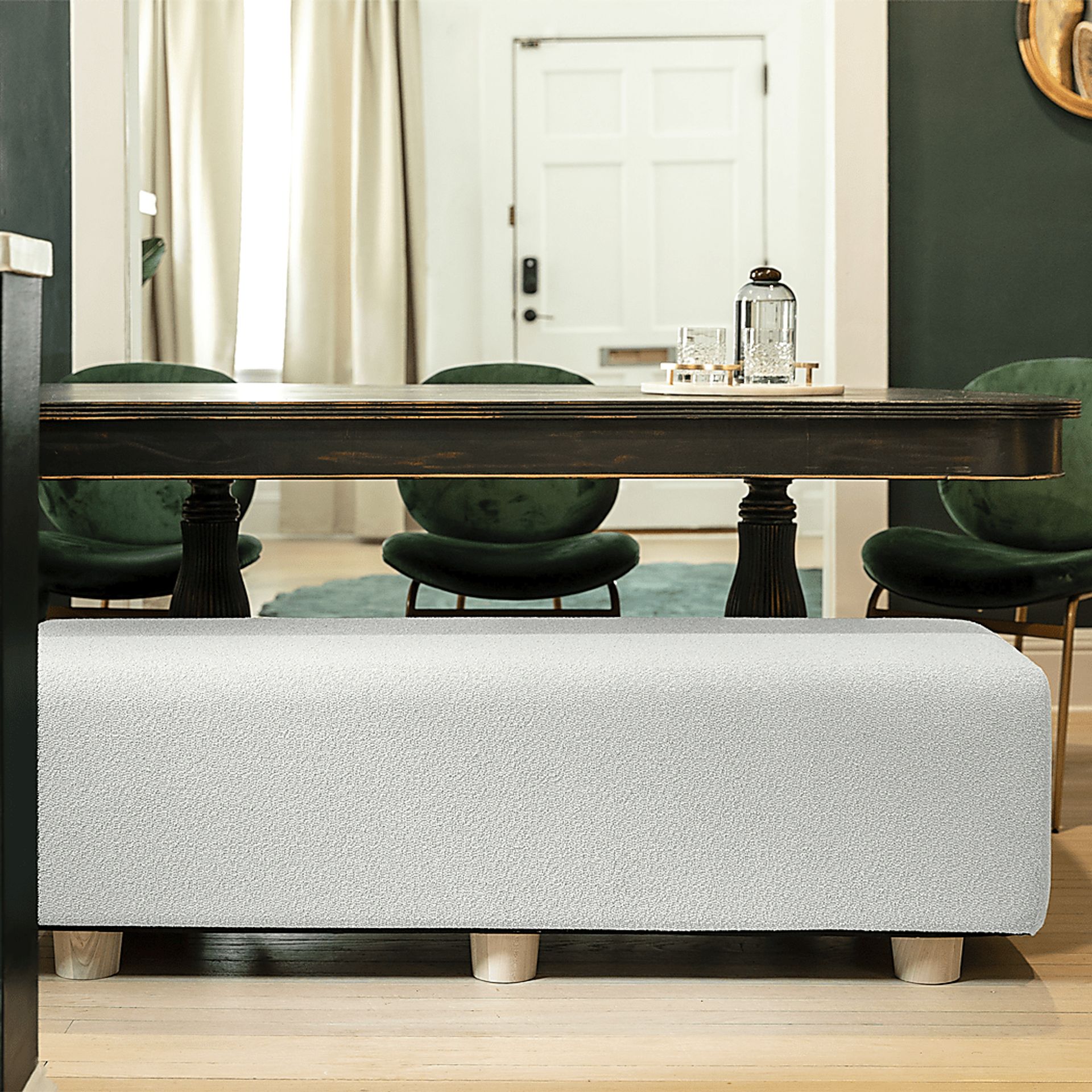 Bellemere White King Bed Bench - Image 3