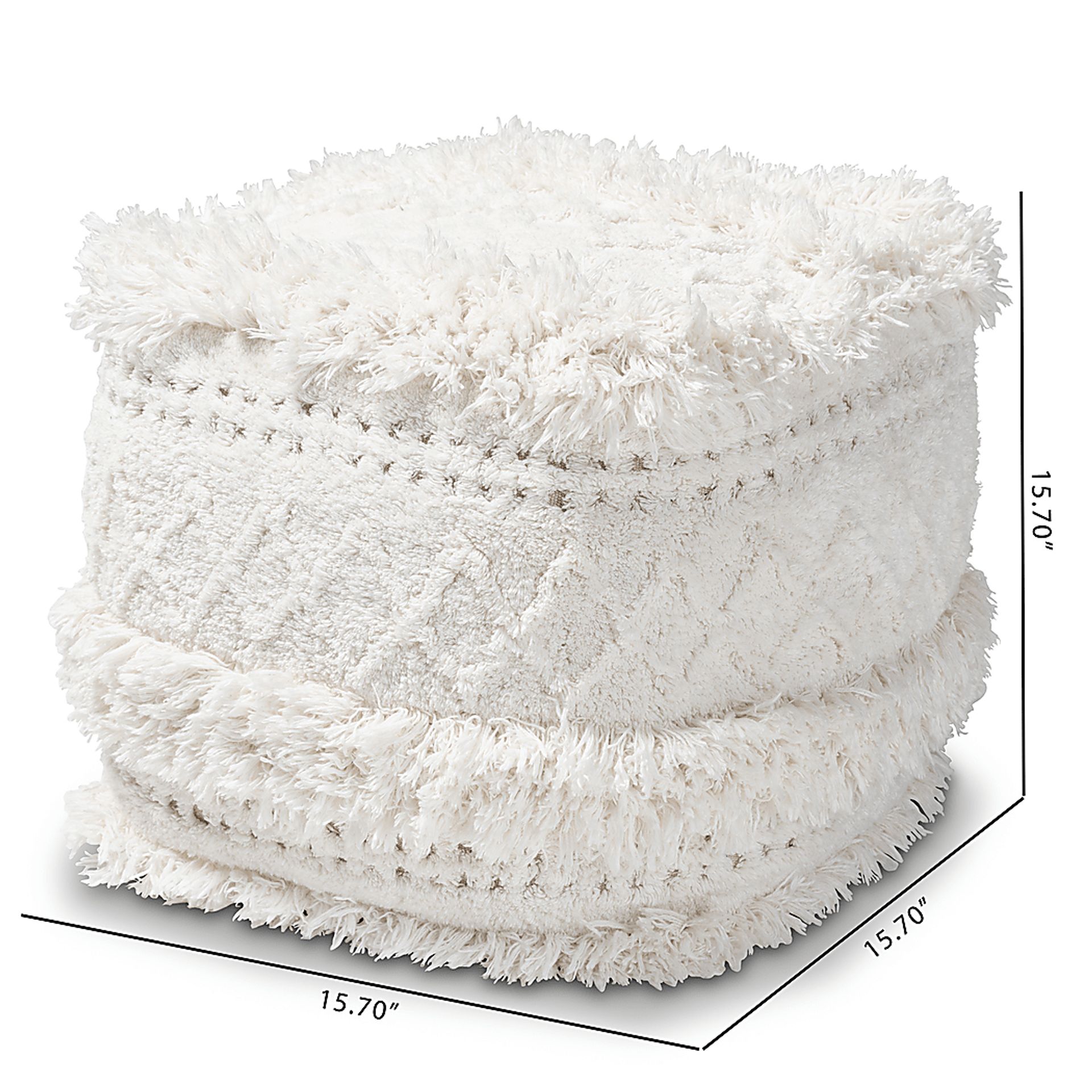 Bellerive Ivory Pouf - Image 6