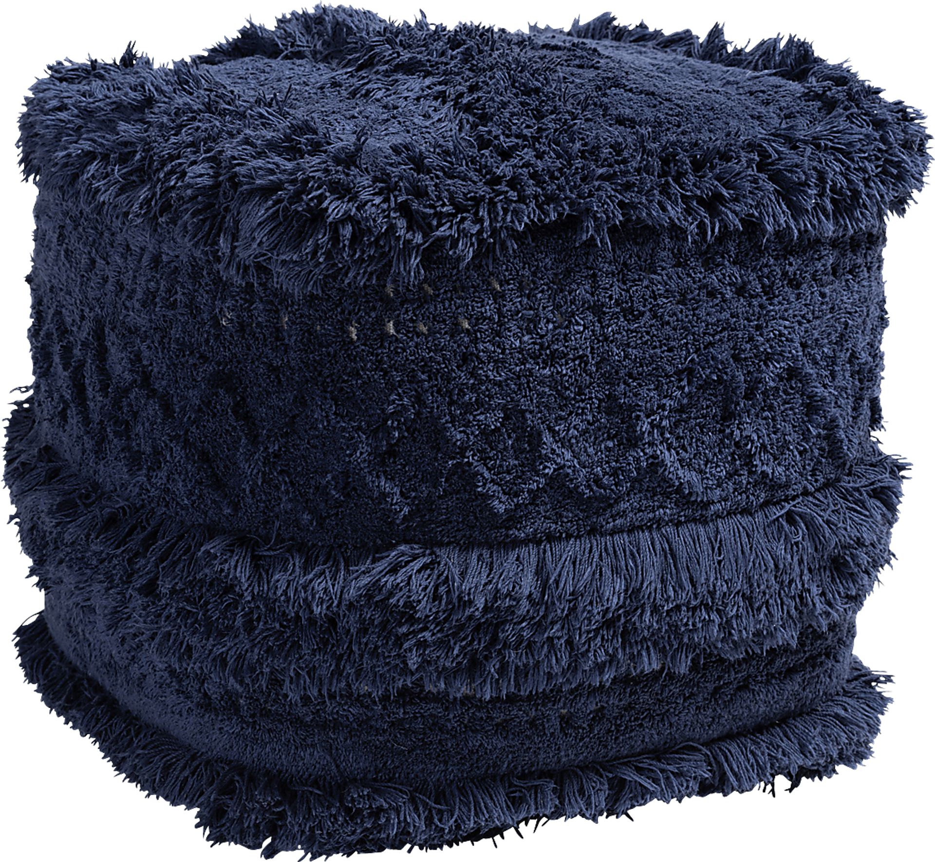 Bellerive Navy Blue Pouf - Image 1