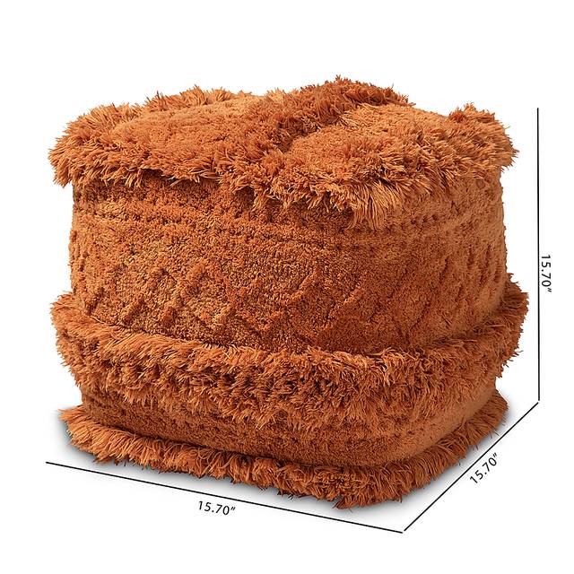 Bellerive Orange Pouf - Thumbnail - Image 6
