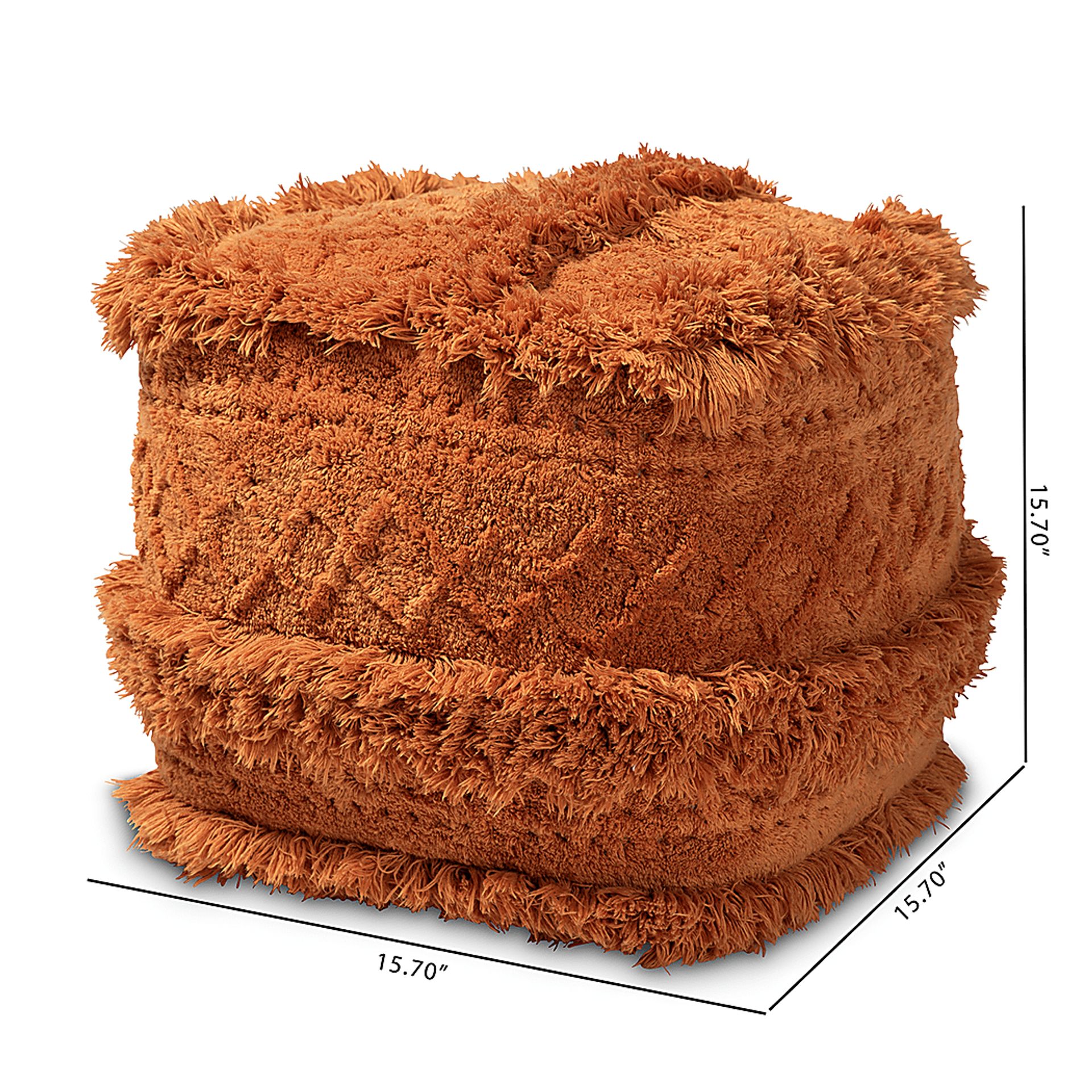 Bellerive Orange Pouf - Image 6