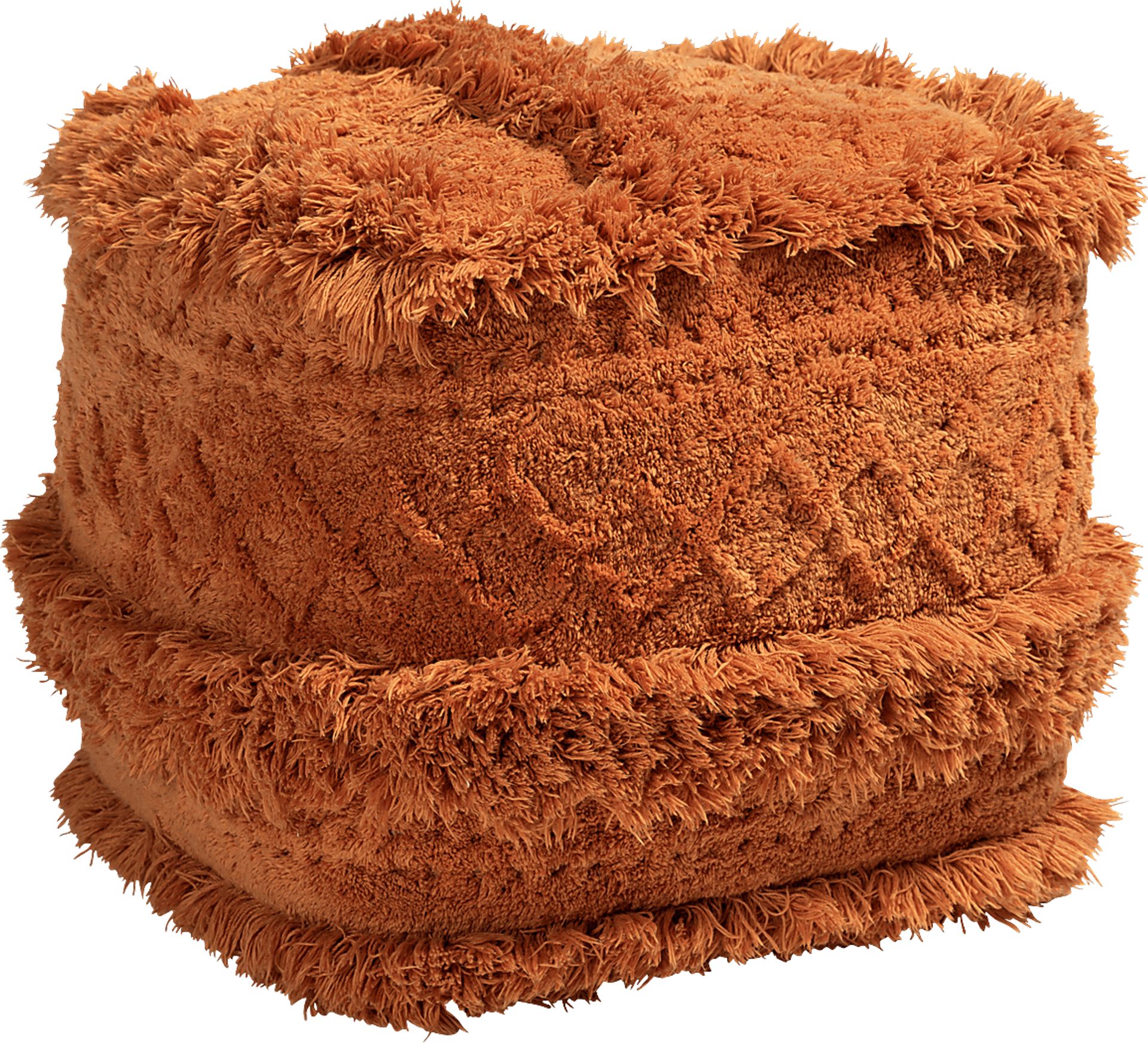 Bellerive Orange Pouf - Image 1