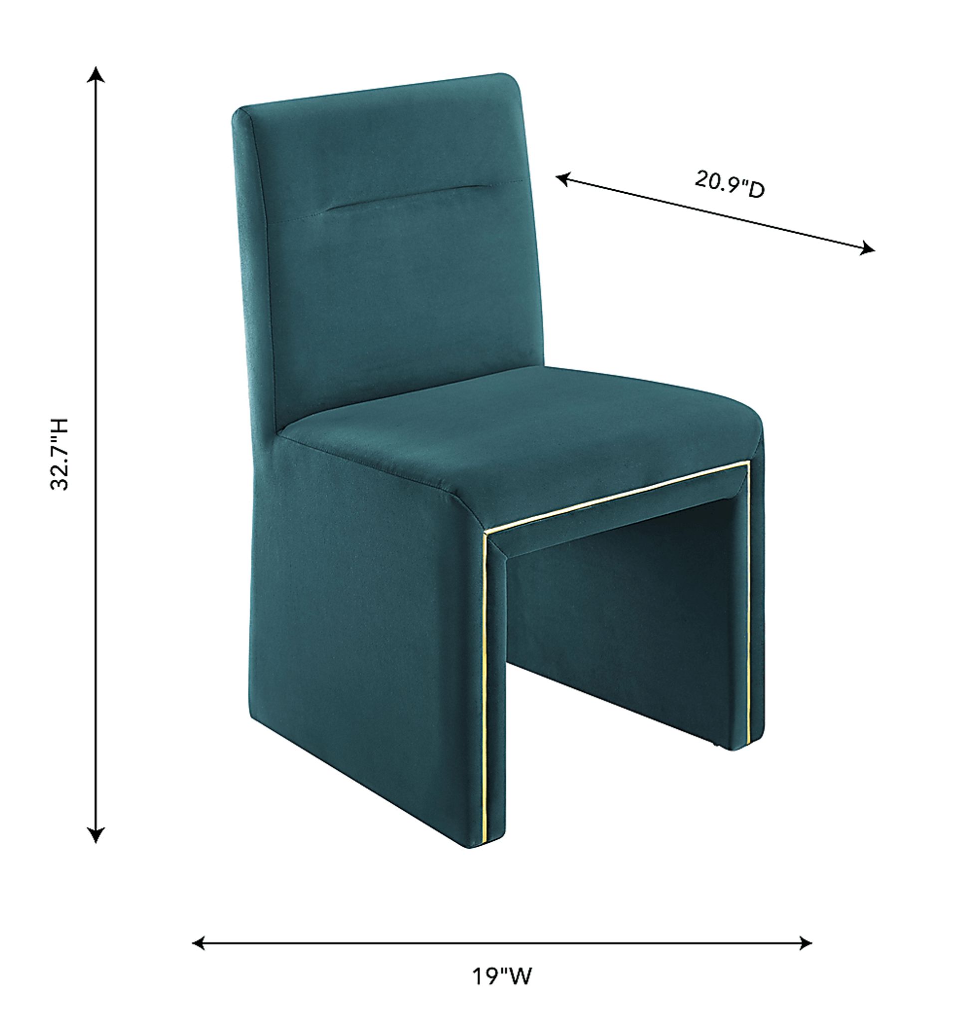 Belleveria Teal Dining Chair - Image 7