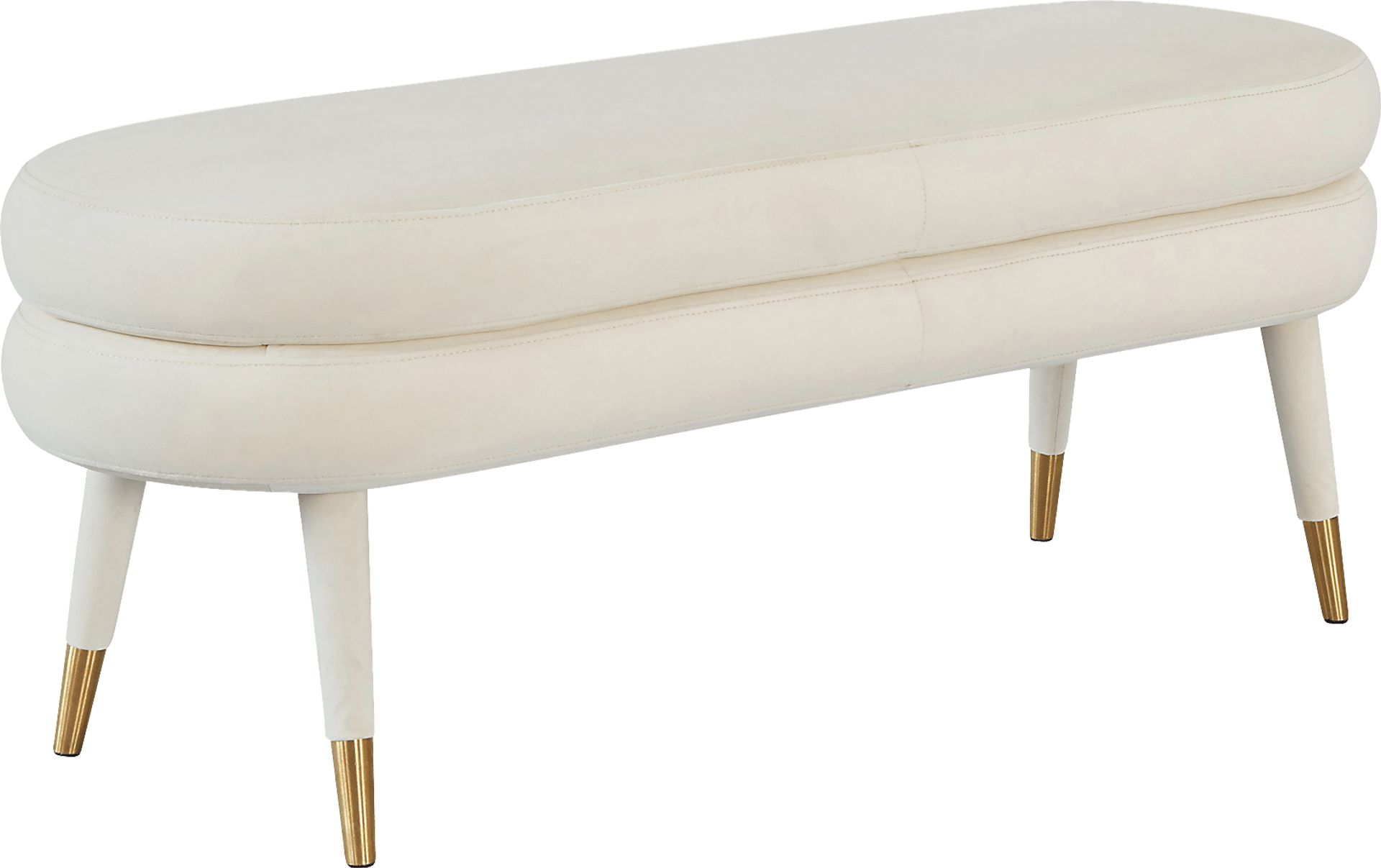Bellfort Cream Accent Bench - Image 1