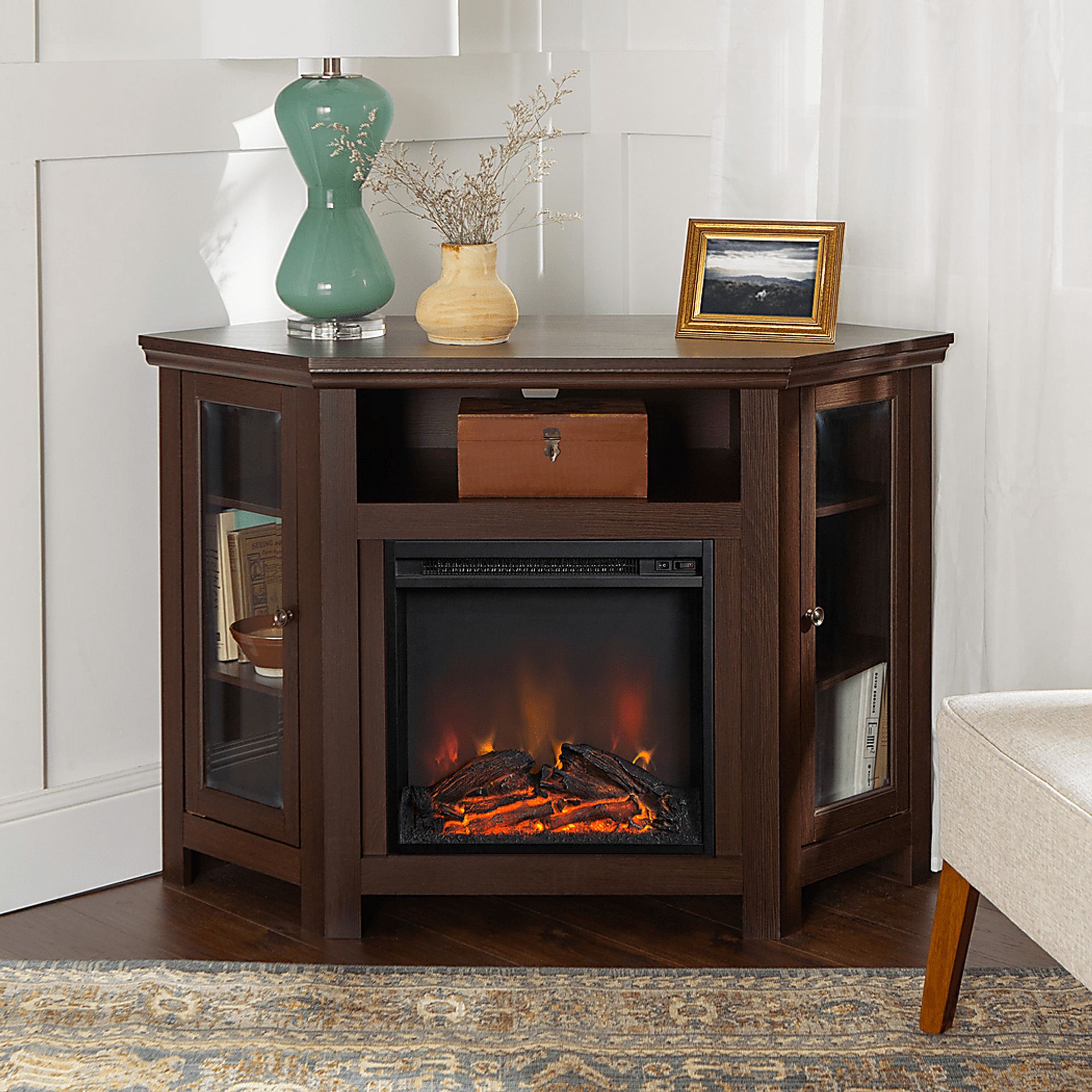 Bellgrave Espresso 48 in. Console, With Electric Fireplace - Image 2