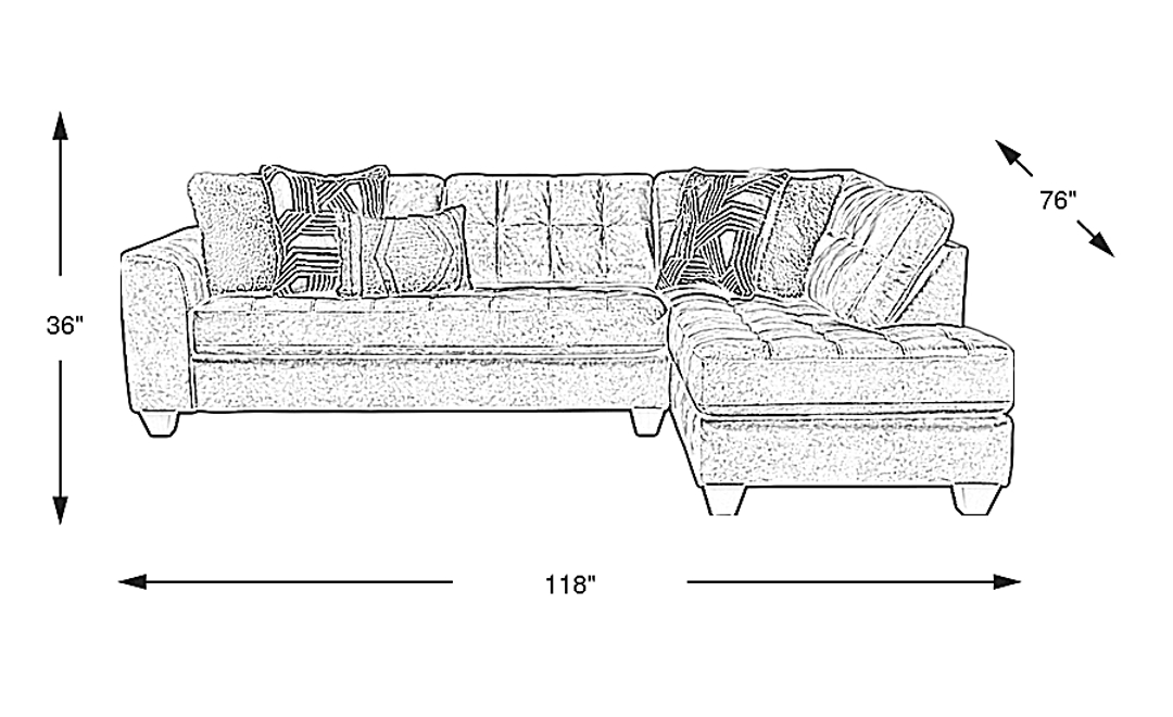 Bellinger 2 Pc Right Chaise Sectional