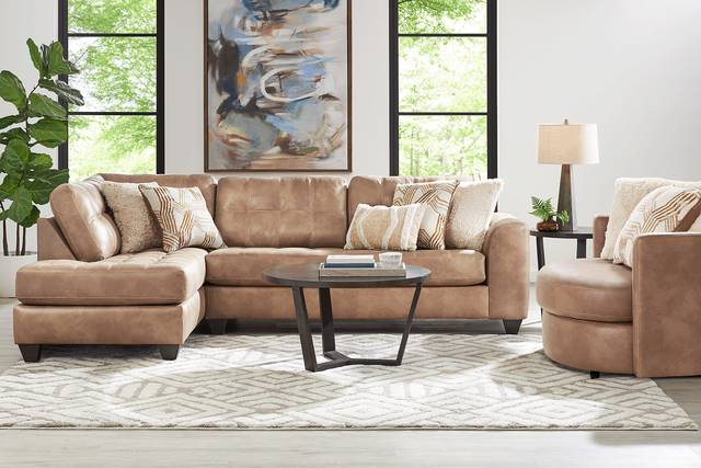 Bellinger Camel 6 Pc Sectional Living Room - Thumbnail - Image 1