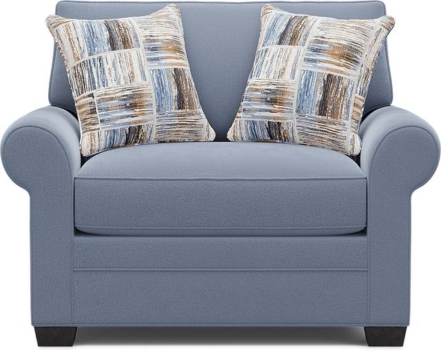 Bellingham Blue Microfiber Chair - Thumbnail - Image 2