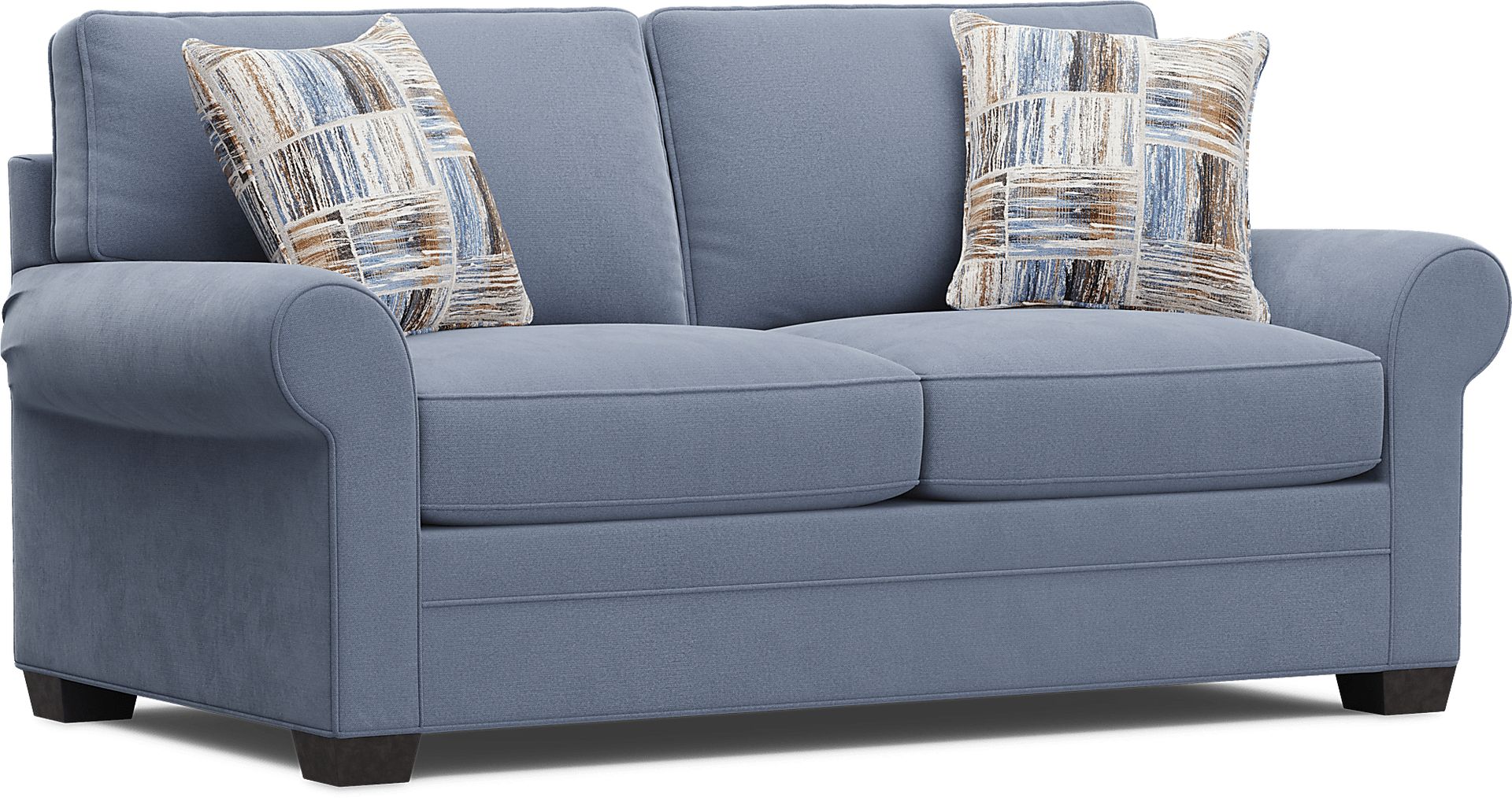 Bellingham Blue Microfiber Gel Foam Sleeper Loveseat - Image 4