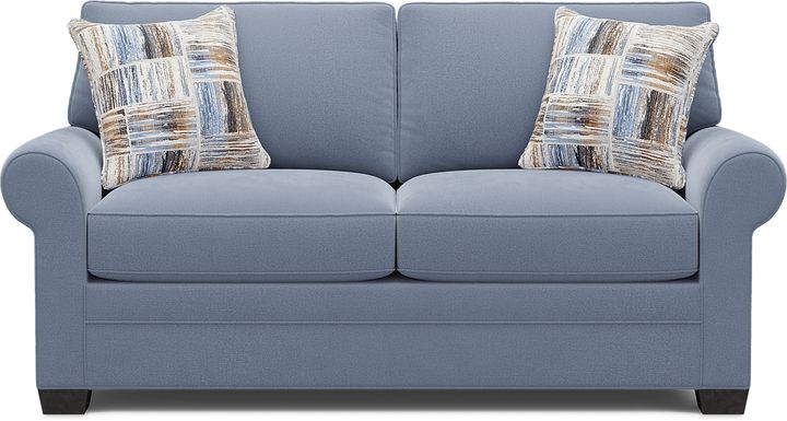 Bellingham Blue Microfiber Gel Foam Sleeper Loveseat