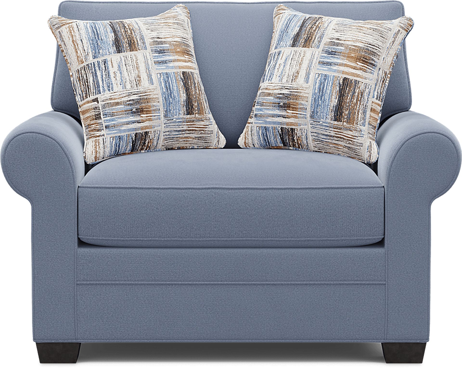 Bellingham Blue Microfiber Sleeper Chair - Image 4