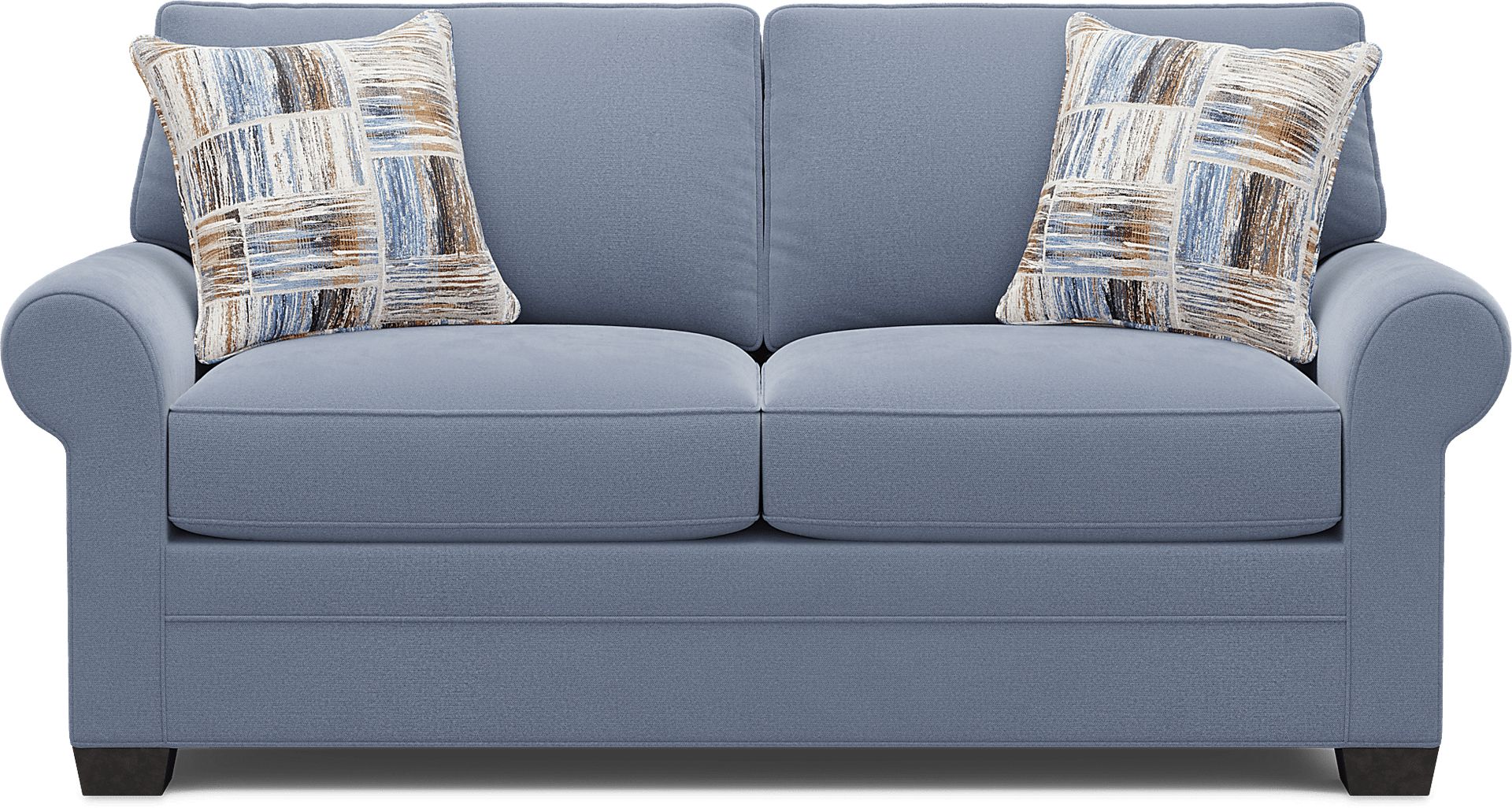 Cindy Crawford Bellingham Blue Microfiber Sleeper Loveseat | Rooms to Go