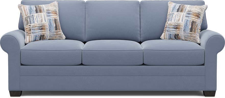 Bellingham Blue Microfiber Sofa