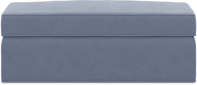 Bellingham Blue Microfiber Storage Ottoman - Thumbnail - Image 2