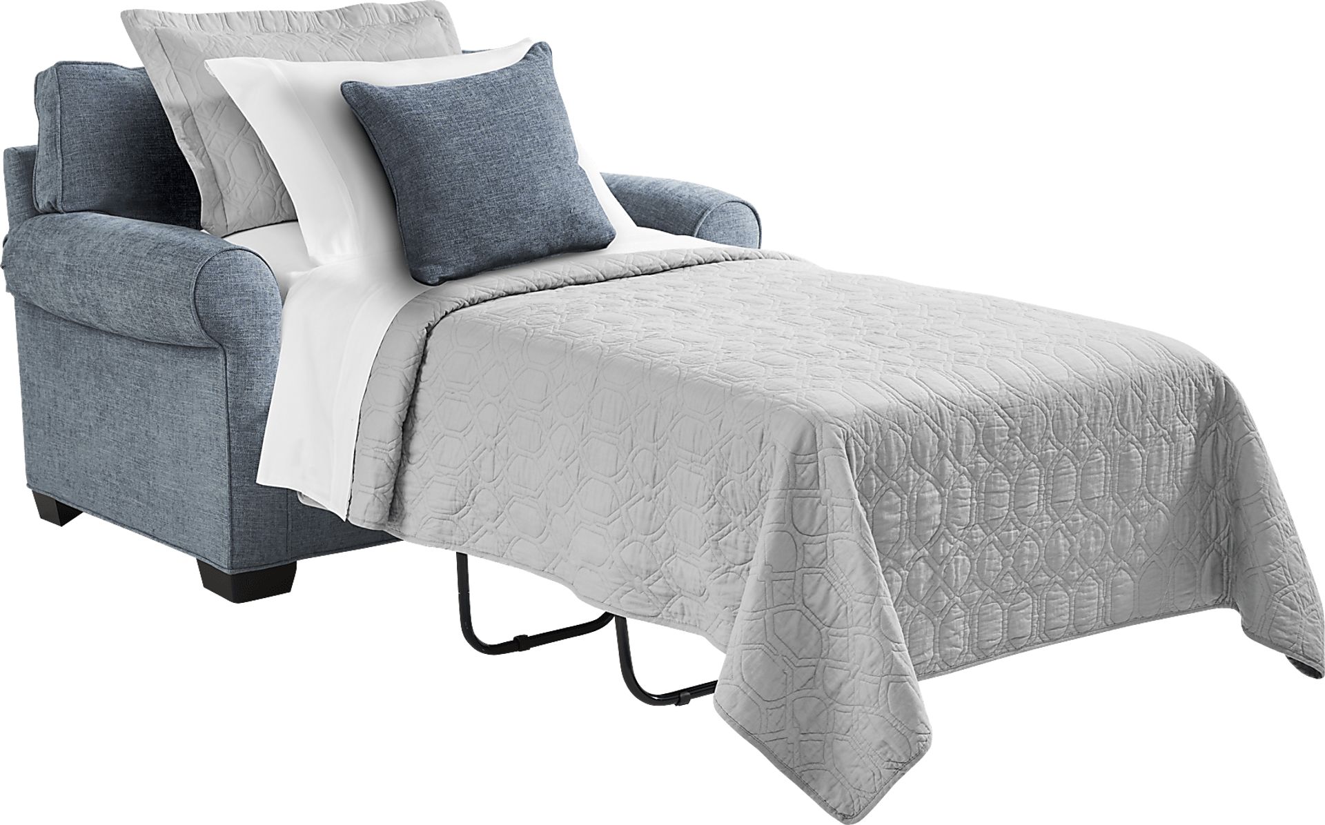 Bellingham Chambray Textured Chenille Sleeper Chair - Image 2