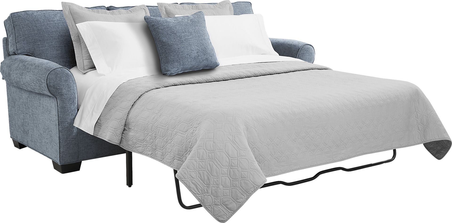 Bellingham Chambray Textured Chenille 7 Pc Living Room with Sleeper Sofa - Image 3