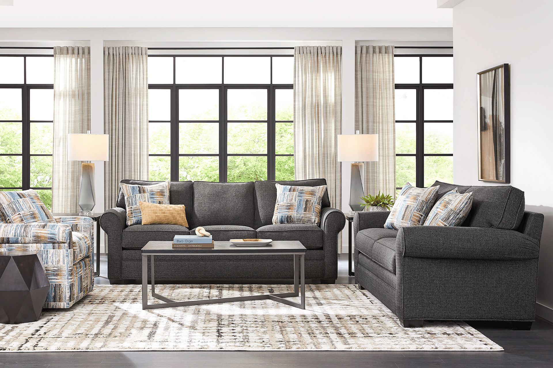 Bellingham Granite Textured 8 Pc Living Room with Sleeper Sofa - Image 1