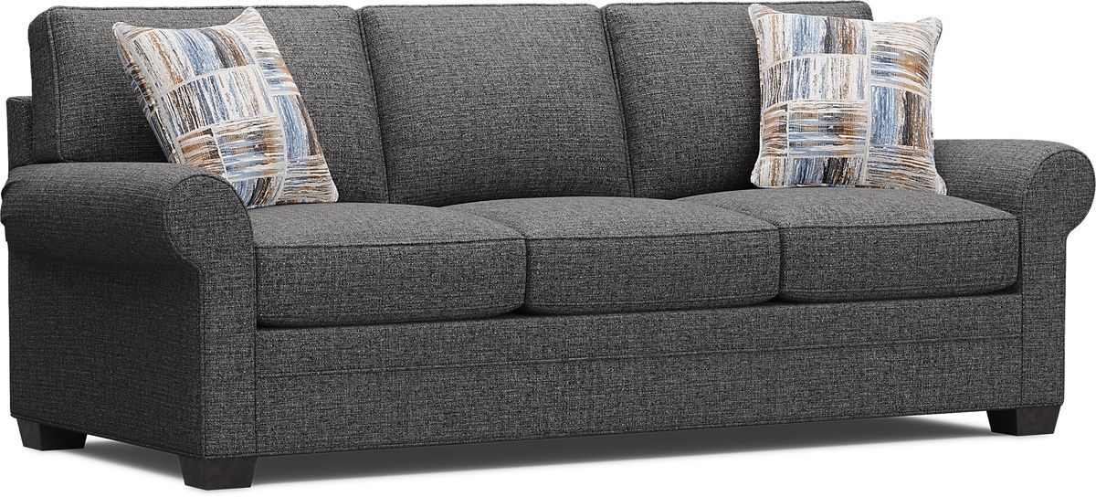 Cindy Crawford Bellingham Graphite Gray Textured Sleeper Sofa | Rooms to Go