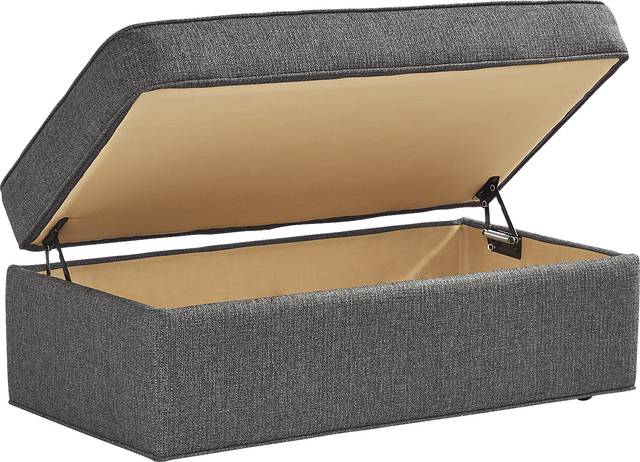 Bellingham Granite Textured Storage Ottoman - Thumbnail - Image 2