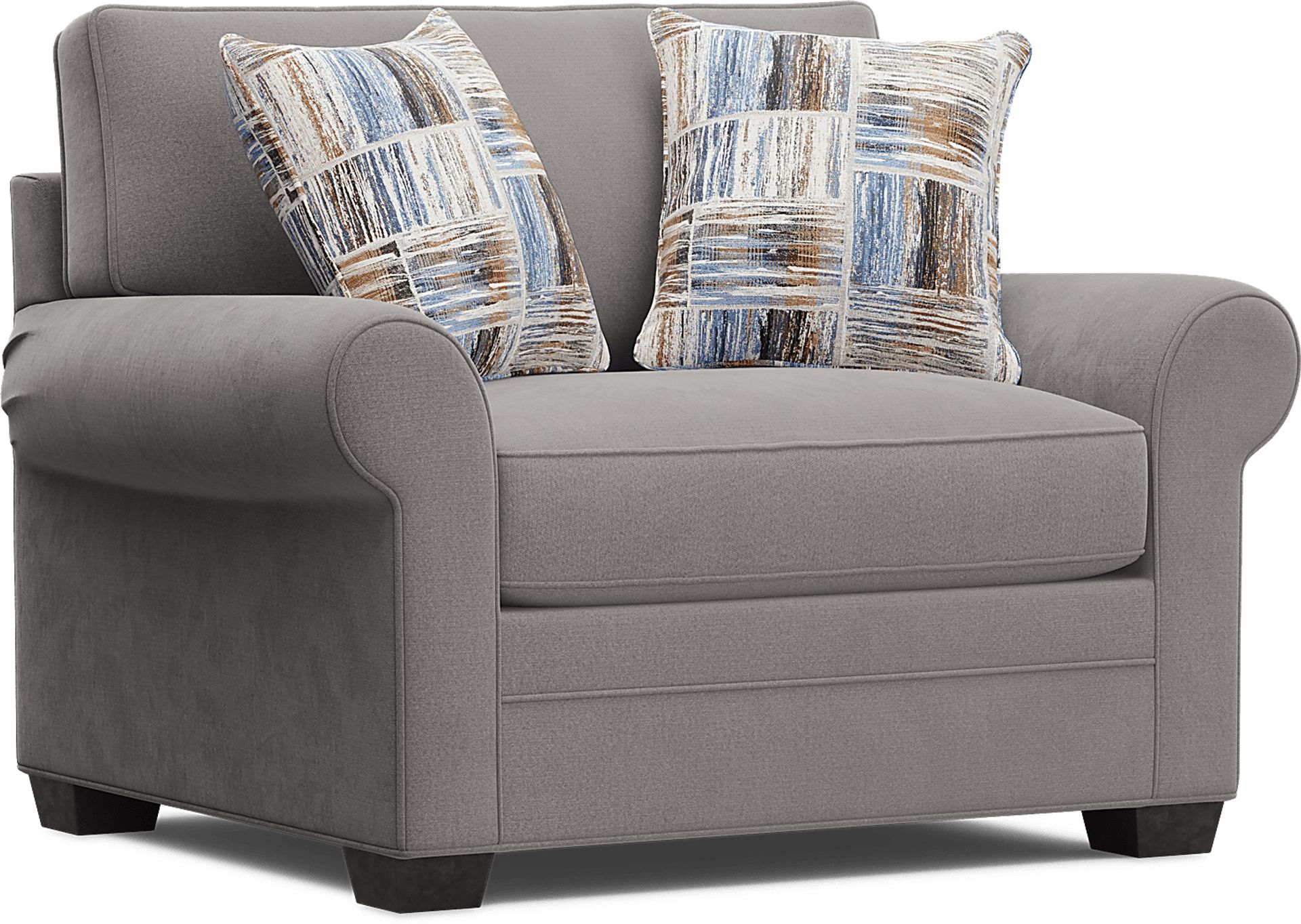 Bellingham Gray Microfiber 8 Pc Living Room - Image 6