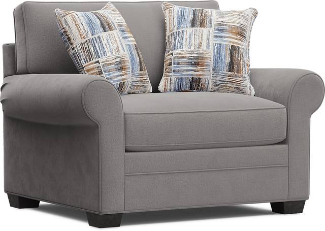 Bellingham Gray Microfiber Gel Foam Sleeper Chair - Thumbnail - Image 1
