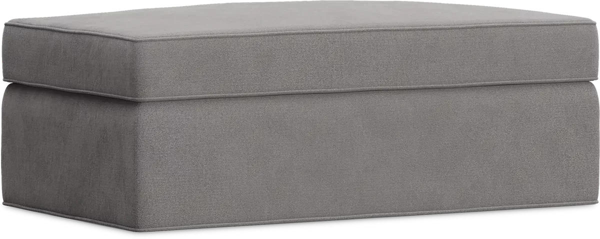 Grey microfiber ottoman discount