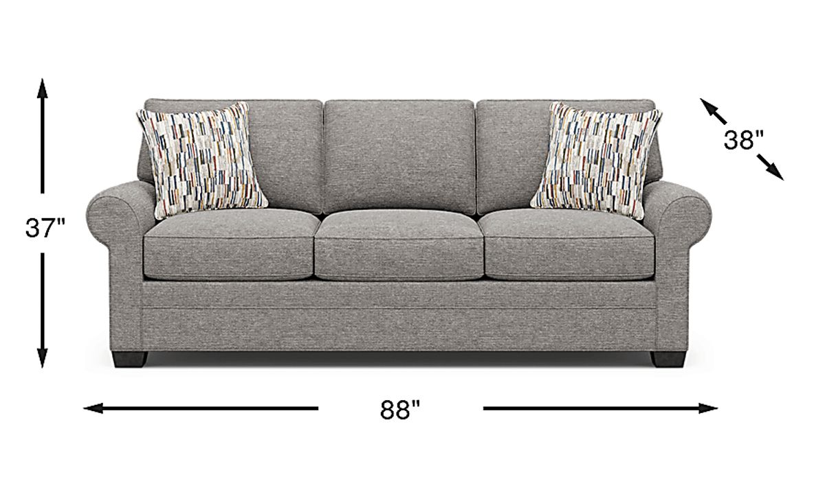 Cindy Crawford Bellingham Gray Textured Premium Sleeper Sofa | Rooms to Go