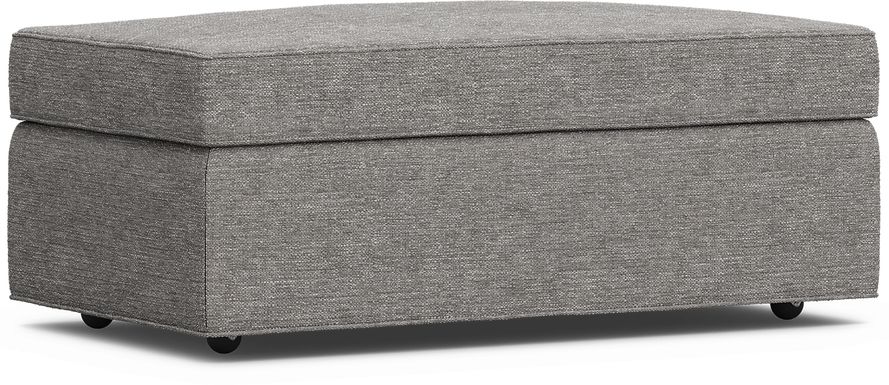 Bellingham Gray Textured Storage Ottoman