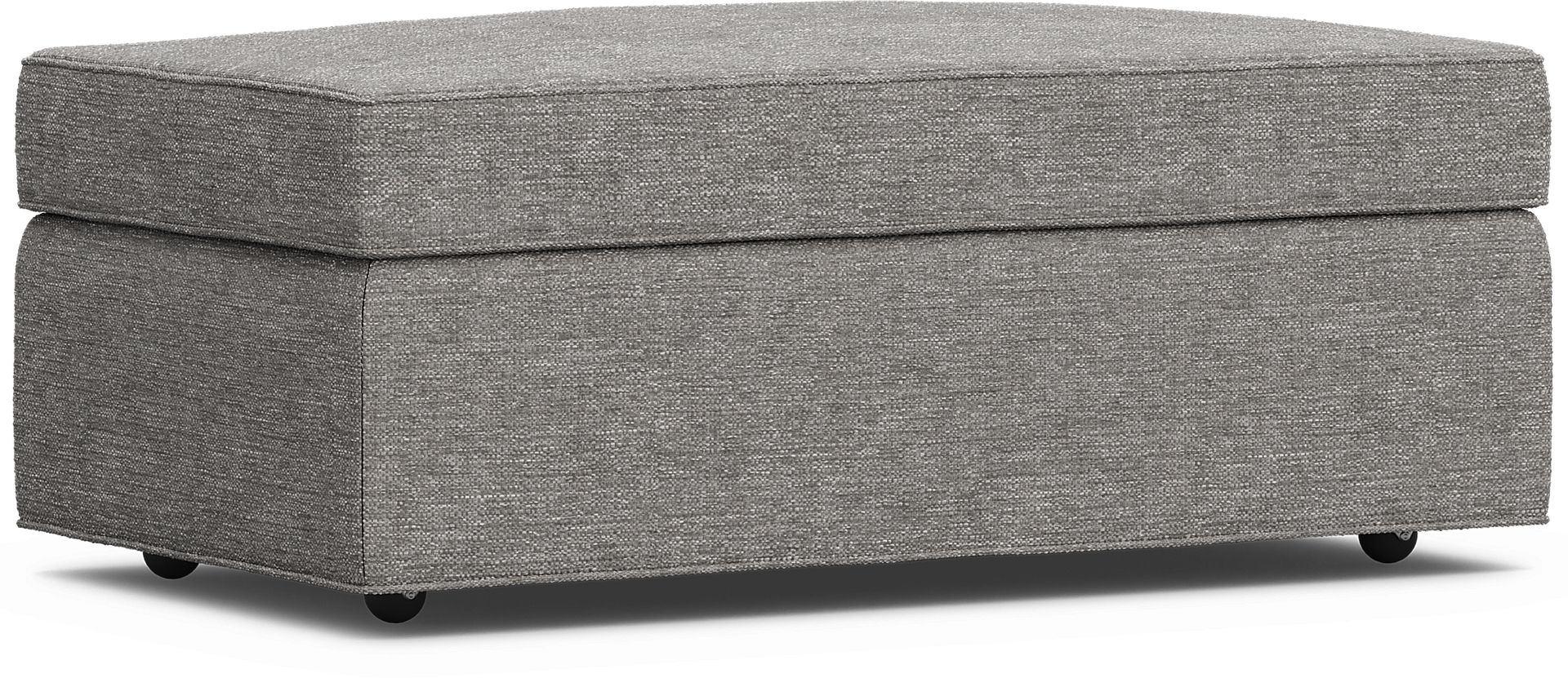 Bellingham Gray Textured Storage Ottoman - Image 1