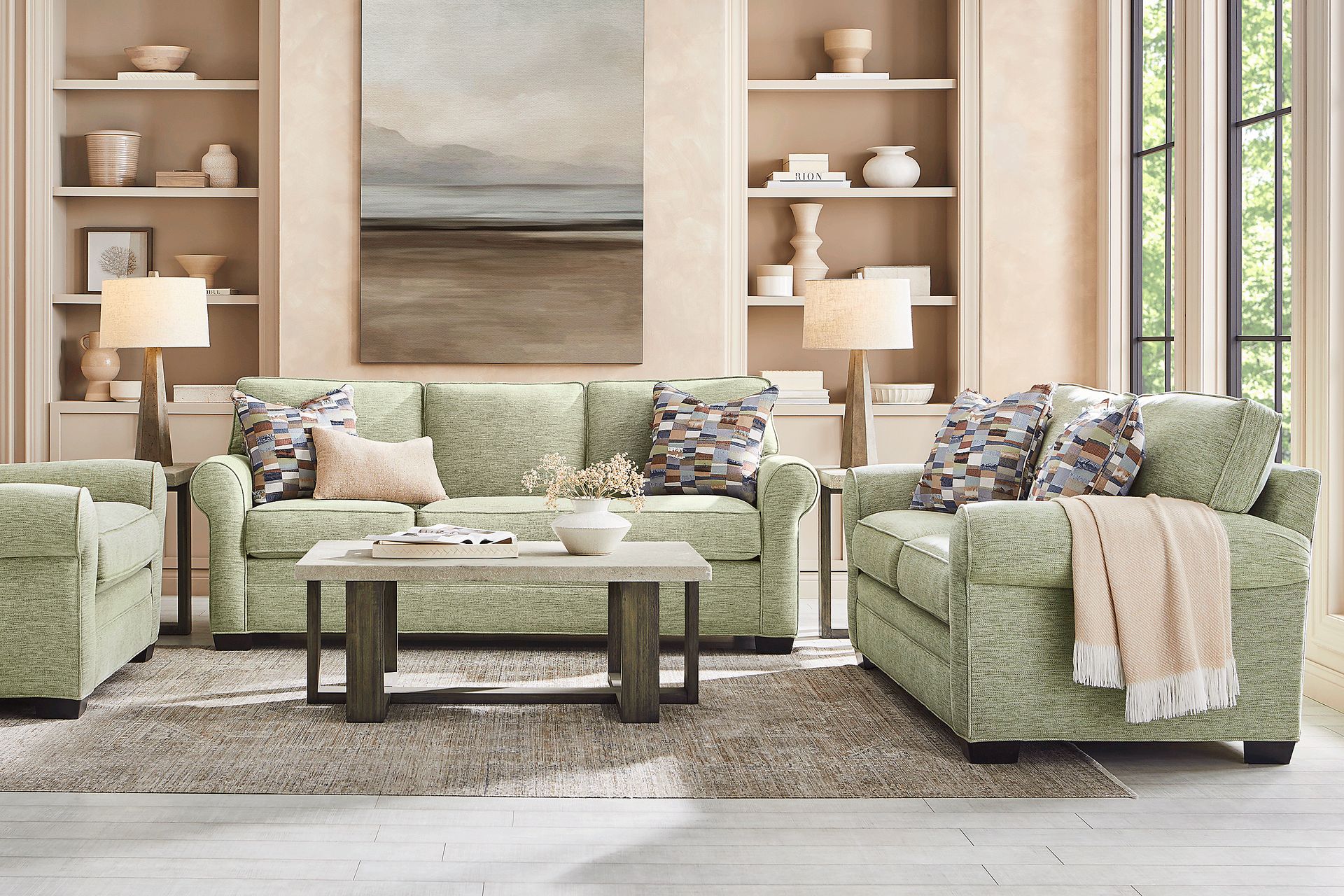 Bellingham Moss 7 Pc Living Room - Image 1