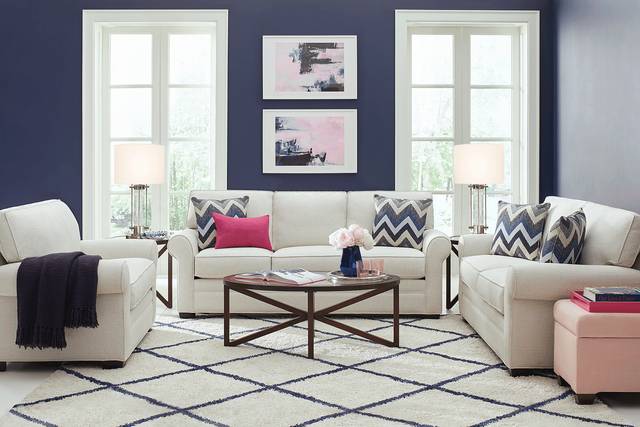 Bellingham Off-White Textured 7 Pc Living Room - Thumbnail - Image 1