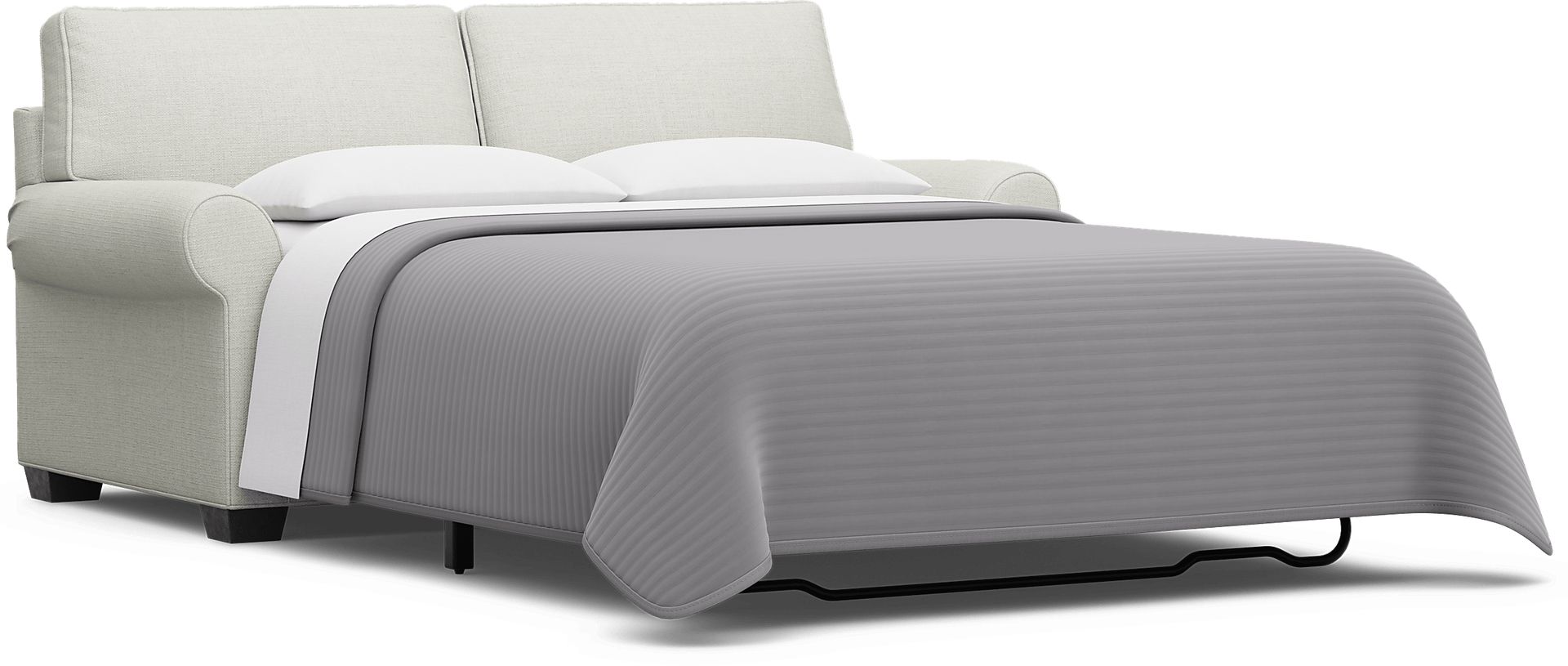 Bellingham Off-White Textured Sleeper Loveseat - Image 2
