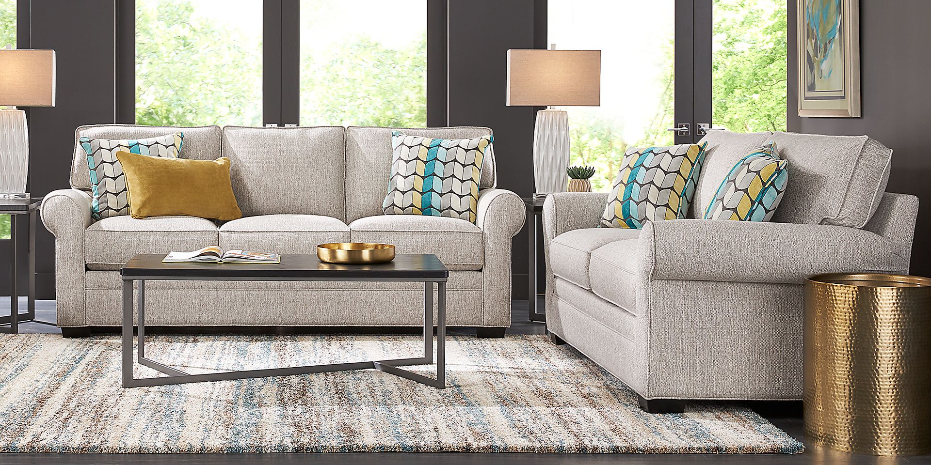 Bellingham Pebble Textured Loveseat - Image 2