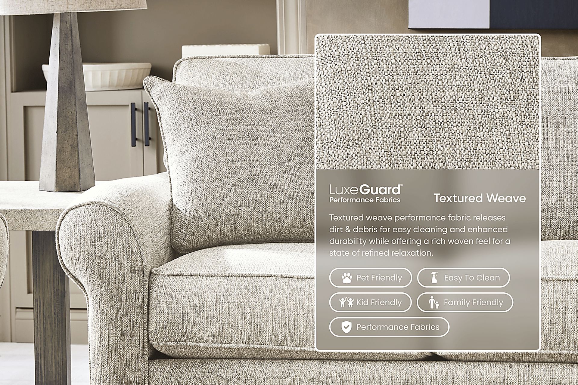 Bellingham Pebble Textured Sleeper Sofa - Image 2