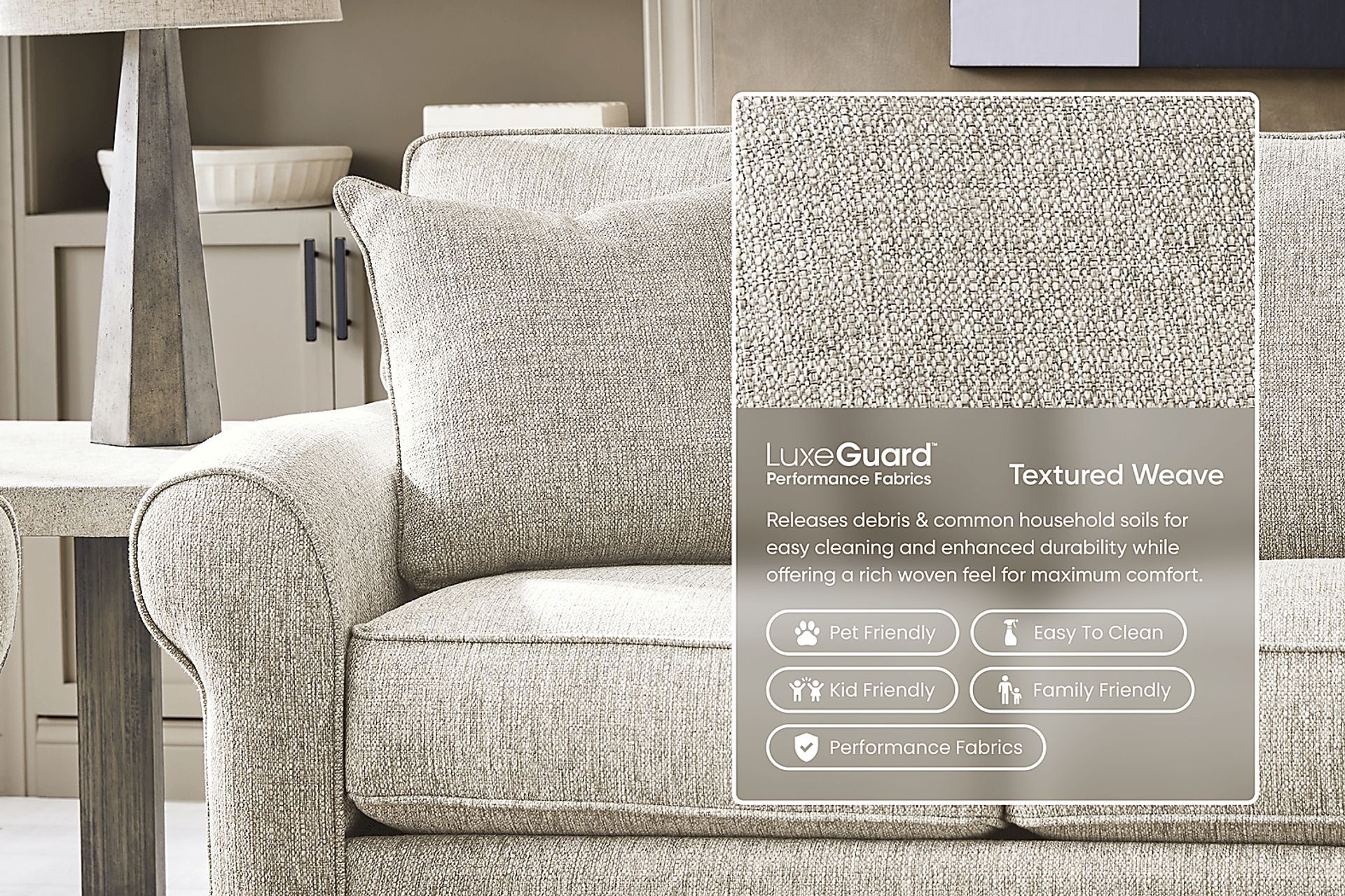 Bellingham Pebble Textured Storage Ottoman - Image 2