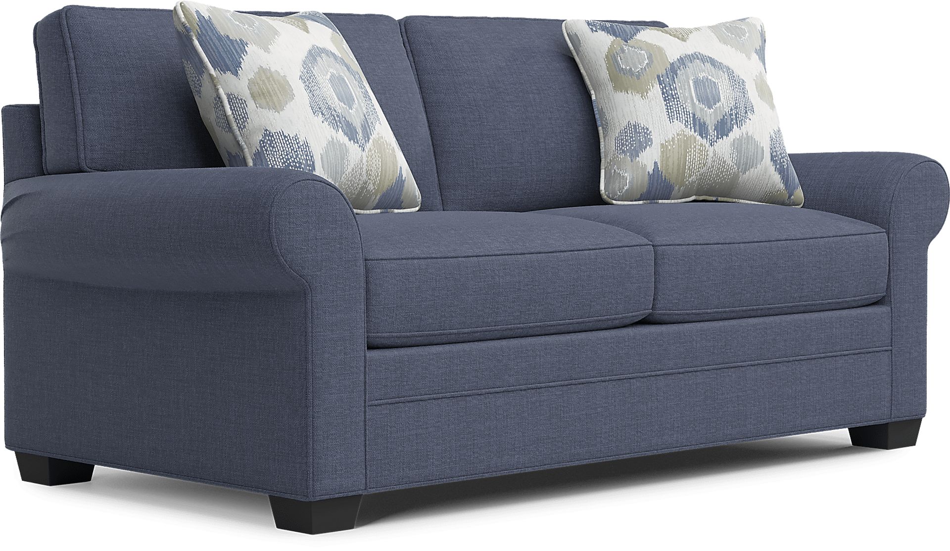 Bellingham Sapphire Textured Chenille Gel Foam Sleeper Loveseat - Image 4