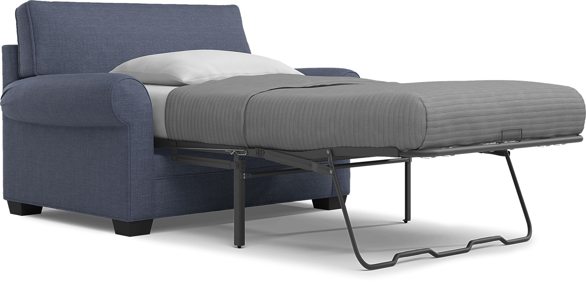 Bellingham Sapphire Textured Chenille Sleeper Chair - Image 3