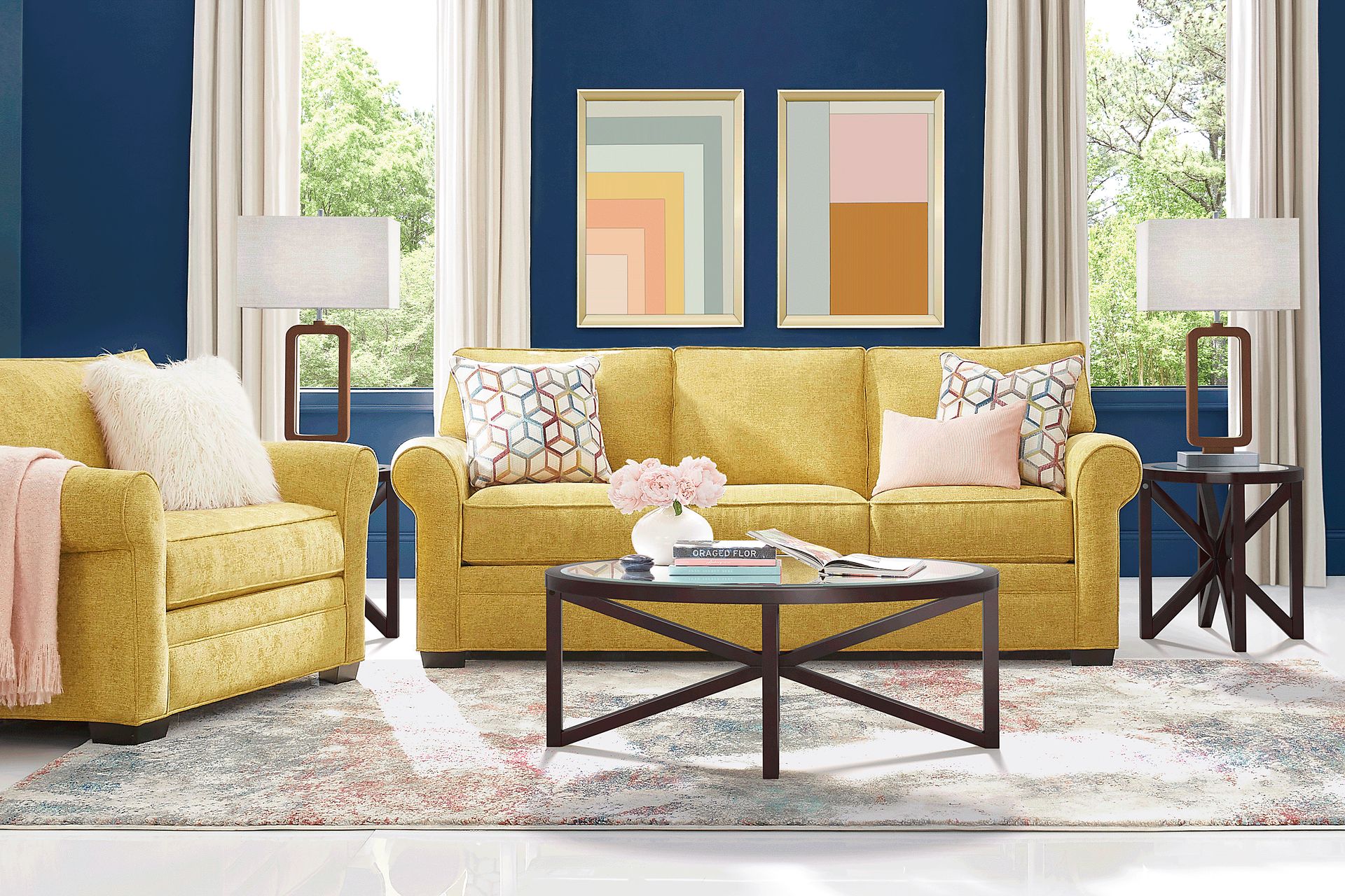 Bellingham Sunflower Textured Chenille Chair - Image 2